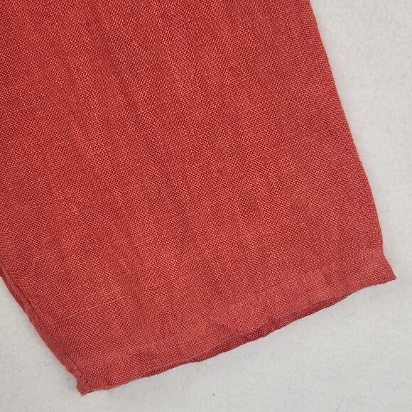 Scandal Made in Italy 100% Linen Wrap Top Women’s SZ M Salmon Colorway Long Slvs - Picture 7 of 15
